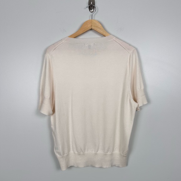 J. Crew Shrunken TENCEL lyocell-blend T-shirt Size XXL BX481 Mountain White NEW - Picture 8 of 9